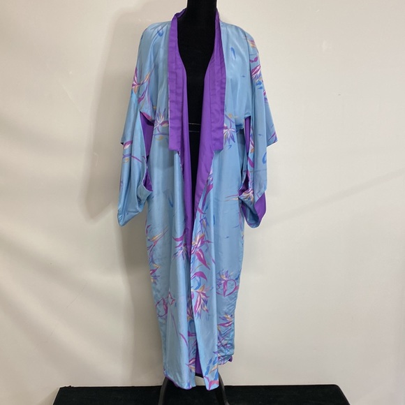 SOLD Hand tailored kimono with sash(obi) - Picture 4 of 4